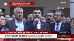 Adana Büyükşehir’e  Düzenlenen Operasyon İçin CHP’li Vekillerden Belediye Önünde Basın Açıklaması