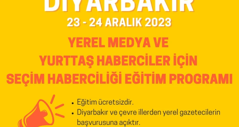 Dokuz8AKADEMİ Seçim 2024 Yerel Medya Koordinasyonu Eğitim Programı Diyarbakır’a Geliyor
