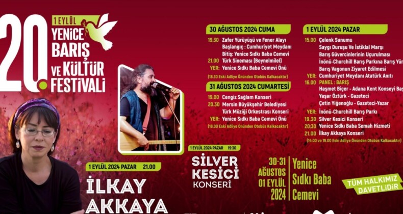 Yenice Barış ve Kültür Festivali başlıyor: “Sanatçı İlkay Akkaya Yenice’de olacak”